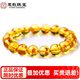 玉致天然花珀手串琥珀佛珠情侶手鏈禮物七夕禮物 珠徑8-8.5mm （女款）