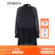 PORTS寶姿 商場同款新品女裝波點(diǎn)低腰縮褶連衣裙SL8D012KFP024 黎霧藍(lán) M (6)