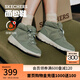 斯凱奇（Skechers）女鞋面包鞋保暖短筒舒適柔軟短靴加絨厚底雪地棉鞋144194 橄欖綠/OLV 37
