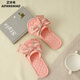 艾方鳥(niǎo)布藝布底拖鞋女木地板室內軟底家用新款韓版蝴蝶結簡(jiǎn)約情侶拖鞋 女日系蝴蝶結粉色 女小碼適合3537腳 內長(cháng)235mm