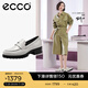 愛步（ECCO）【明星同款】樂福鞋女 百搭牛皮厚底粗跟英倫風單鞋女 摩登490013 石灰色49001301378 建議選小一碼 36 （偏大，建議選小一碼）