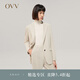 OVV【愛情而已同款】OVV2022秋冬新款女裝羊毛羊絨混紡套裝西服外套 燕麥A9 S
