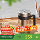 萬(wàn)象（WANXIANG）玻璃杯V219手柄辦公杯雙層泡茶杯360ML商務(wù)辦公帶濾網(wǎng)水杯