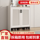 鋁想家新款全鋁合金鞋柜陽(yáng)臺室內連廊防水防曬網(wǎng)紅高檔鞋柜入戶(hù)門(mén)口鞋柜 白色百葉長(cháng)70寬34高100 兩門(mén)