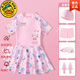 G.DUCKKIDS品牌童裝2025新款庫洛米美樂蒂女童泳裙中小童泡溫泉訓(xùn)練游泳泳衣 新升級(jí)粉色美樂蒂全套+泳鏡 140