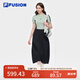 FILAFILA FUSION斐樂潮牌女裝長款連衣裙2025夏新款時(shí)尚休閑短袖裙子 黛灰綠-GN M 165/84A/M