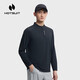 HOTSUIT后秀長(cháng)袖T恤男士秋季輕薄透氣吸濕速干跑步健身服百搭半開(kāi)襟上衣