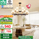 雷士（NVC）吊燈客廳燈大氣美式現(xiàn)代簡(jiǎn)約燈具套餐輕奢燈LED餐廳燈飾全屋書房 曙光15頭-帶防塵蓋吊燈 贈(zèng)光源