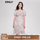 ONLY時(shí)尚甜美泡泡袖V領(lǐng)中裙碎花連衣裙女|123207140 彩花1 XS (155) 76A