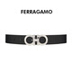 Salvatore Ferragamo菲拉格慕 男士黑色銀扣雙面可調(diào)節(jié)腰帶 724127 105七夕禮物送男友