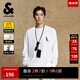 杰克·瓊斯（JACK&JONES）25年男裝秋季BSQ聯(lián)名長(zhǎng)袖T恤男個(gè)性寬松休閑重磅純棉圓領(lǐng)打底衫 A06雪白色 常規(guī) M （175）