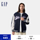Gap男裝2025春季新款logo撞色拼接棒球服美式復(fù)古常規(guī)外套723095 海軍藍(lán) L (175/96A) 亞洲尺碼