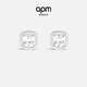 APM Monaco方形耳釘銀耳環(huán)時(shí)尚簡(jiǎn)約氣質(zhì)首飾飾品七夕情人節禮物送女友