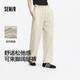 森馬（Semir）[商場(chǎng)同款]休閑褲女抽繩長(cháng)褲松弛感2025夏分割闊腿褲101325127017