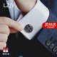 LZJV袖扣男法式襯衫袖扣禮服洋服袖釘優(yōu)質(zhì)商務(wù)正裝襯衫袖扣禮盒裝 銀色袖扣一對（禮盒裝）