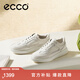 愛(ài)步（ECCO）平底鞋女 倪妮同款牛皮板鞋系帶休閑運(yùn)動(dòng)鞋 街頭272803 白色/灰白色27280356946 37