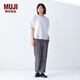 無印良品（MUJI）女式 涼感 短袖罩衫t恤上衣打底衫女款內(nèi)搭25年夏季女裝 涼感物語 白色 L (165/88A)