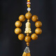 玄同金絲楠木小彌勒佛車(chē)掛件汽車(chē)掛飾車(chē)內裝飾品車(chē)載平安文玩佛珠 金絲楠小彌勒圓圈車(chē)掛件