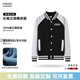 花國衫棒球服定制印logo字秋冬長(cháng)袖外套工作服加絨班服diy企業(yè)長(cháng)袖訂制 插肩款棒球服—黑灰拼色 M