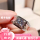 DRpt950鉑金鉆石對(duì)戒指男女士鉆戒白金指環(huán)求婚送女友閨蜜禮物 雙排男戒 閉口備注戒指號(hào)