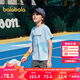 巴拉巴拉兒童短袖套裝2025童裝夏季男大童兩件套休閑運動速干208225119114