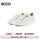 愛步（ECCO）女士牛皮休閑鞋小白鞋  柔酷7號430003 01007白色 37