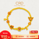 CRD克徠帝黃金手鏈轉(zhuǎn)運珠國風(fēng)蝴蝶鎏彩足金999招財納福節(jié)日禮物 16.5g 7#[17.5cm]