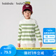巴拉巴拉balaone童裝兒童毛衣男童2025新款春秋毛衫女親子針織衫 白綠色調(diào)00414 120