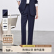 尚都比拉商務黑色休閑褲女春款修身小腿西褲通勤西服九分褲 藏藍色  M 