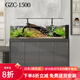 森森（SUNSUN）溪流缸大型魚缸客廳落地靠墻超白玻璃家用屏風(fēng)生態(tài)造景底濾水族箱 純灰色（燈架款） 靠墻款992長*416寬*400缸/800柜
