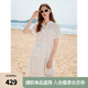 ELLE重工鏤空設(shè)計(jì)感度假連衣裙女2025夏季新款工裝風(fēng)航海氣質(zhì)短裙 白色 L