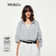 MO&Co.外套2025夏新品UPF50+防曬服抽繩連帽寬松短款戶外MBE2COTT01 薄荷綠色 M /165