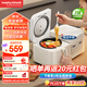 摩飛電器（Morphyrichards）雙膽電飯煲電飯鍋 家用3-4人多功能2+2L雙膽雙控電壓力鍋煮飯微壓低糖煲湯鍋MR8501白