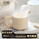 品喻（PINYU）杯子馬克杯陶瓷杯送女友高顏值辦公室水杯早餐杯帶蓋攪拌棒奶油黃