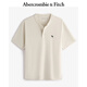 ABERCROMBIE & FITCH【重磅亨利衫】男裝25夏新款經典小麋鹿寬松短袖T恤KI124-5188 奶油色 S (175/92A)