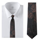 T&Twenties玫瑰美式.桑蠶絲男士正裝領帶復古vintage老錢風啡色棕色真絲tie 【真絲領帶】AS6084 玫瑰美式