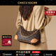 Chiecu Kscbn CK輕奢包包女包單肩包斜挎包女士新款印花腋下包情人節(jié)生日禮物 咖色【送老婆送女友送媽媽】 精美禮盒裝