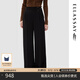 ELLASSAY歌力思秋季新款百搭直筒高腰休閑西褲女EWD343K00900 經(jīng)典黑 M