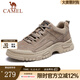 駱駝（CAMEL）登山鞋秋冬季新款男鞋加絨厚底休閑鞋徒步戶外工裝鞋 GE12237125卡其 41
