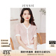 JESSIE小香風粉色針織衫女2025春夏季新款V領短袖小衫顯瘦氣質上衣 粉色-短袖 M