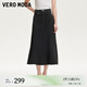 VEROMODA半身裙2025夏季新款含棉高腰顯瘦牛仔魚尾裙325237015 黑牛仔色 S