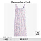 ABERCROMBIE & FITCH【優(yōu)雅小碎花】女裝25夏季新款田園修身赫本風(fēng)連衣裙KI159-5697 多色印花 S 155/92A 短版