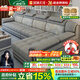 居錦天河沙發(fā)客廳現(xiàn)代簡(jiǎn)約科技布沙發(fā)組合小戶型貴妃轉(zhuǎn)角布藝沙發(fā)乳膠沙發(fā) 4.33米（雙人+雙人+貴妃） 進(jìn)口磨砂絨布（原漿乳膠坐墊）