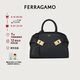菲拉格慕（Ferragamo）女士黑色Hug手提袋 0768853（迷你）七夕禮物送女友