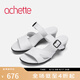 achette雅氏4R93 簡約正裝優(yōu)雅涼拖幾何條帶女鞋 01-白色 37