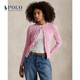 Polo Ralph Lauren 拉夫勞倫  女裝 經(jīng)典款修身版絞花編結棉針織開(kāi)襟衫 650-淺粉色 M
