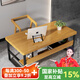 恬夢(mèng) 實(shí)木電腦桌家用長(zhǎng)方形書桌書架一體原木寫字桌 160*70*75cm 厚度5cm