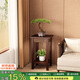 小匠材實(shí)木中式花臺(tái)陽臺(tái)架子中古風(fēng)置物架落地式裝飾擺件客廳多層花架子