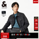 杰克·瓊斯（JACK&JONES）春秋仿麂皮寬松舒適百搭純色時尚翻領(lǐng)夾克上衣外套男裝224321056 E44 黑砂色 XL 185