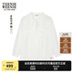 Teenie Weenie小熊襯衫女2025年夏季新款優(yōu)雅法式甜美荷葉邊長(zhǎng)袖襯衣上衣女 象牙白 S